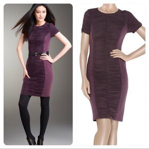 BURBERRY Ruched jersey dress